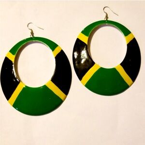 Jamaican flag earrings